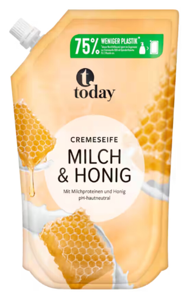 Today Cremeseife Milch Honig náhradní náplň 1000ml