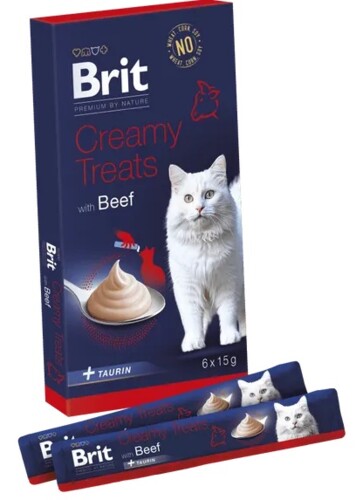 Brit Premium by Nature Creamy Treats with Beef 6 x 15 g