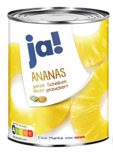 Ja! Ananas Ganze Scheiben 580 ml