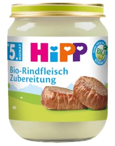 Hipp Bio Rindfleisch Zubereitung 5m 125 g 