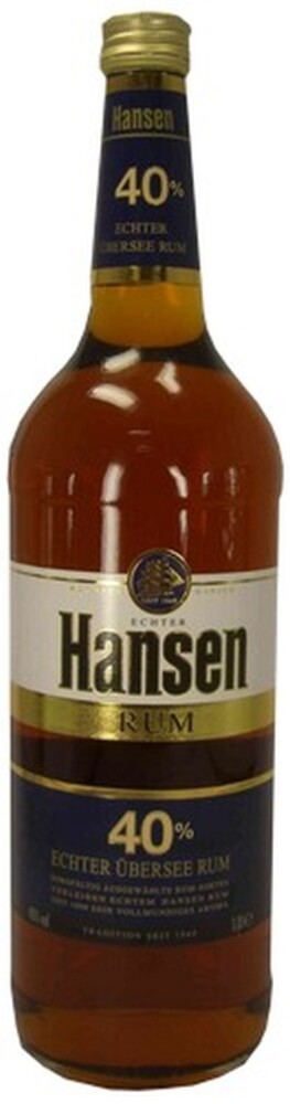 Hansen Blau 40% 1 l (bloße Flasche)