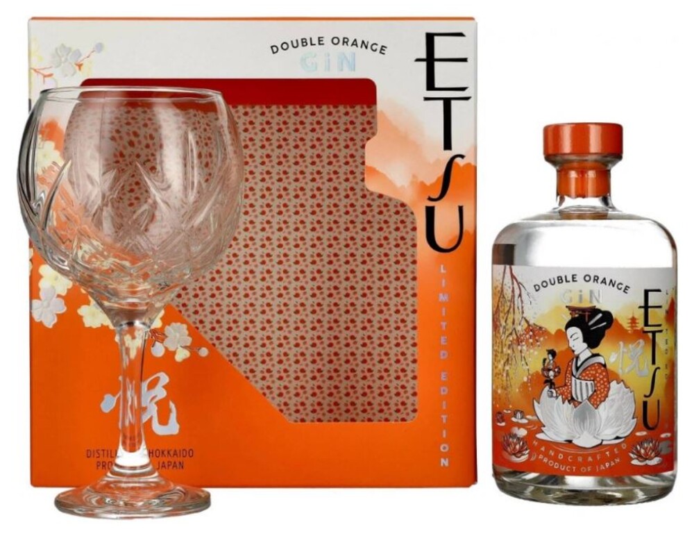 Etsu Double Orange Japanese Gin 43% 0,7 l + sklenička (karton)