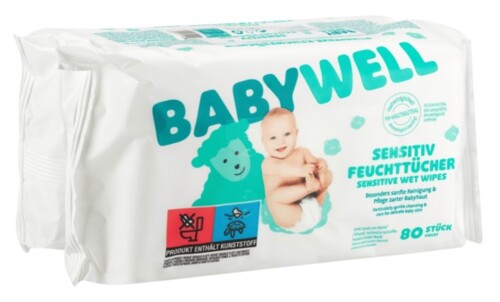 Babywell Sensitive Feuchttücher 2 x 80 ks