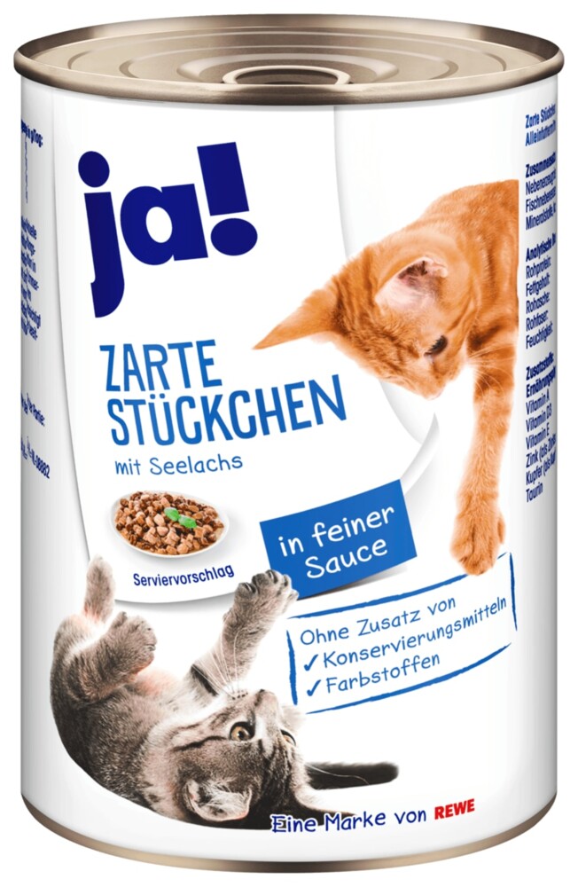 Ja! Zarte Stückchen mit Seelachs 415g