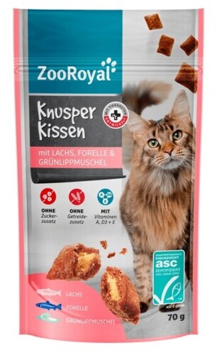 ZooRoyal KnusperKissen mit Lachs 70 g