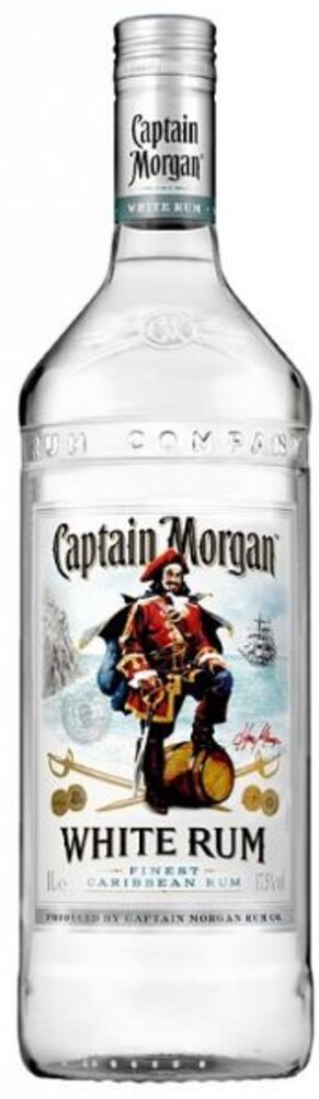 Captain Morgan White Rum 37,5% 1 l (holá láhev)