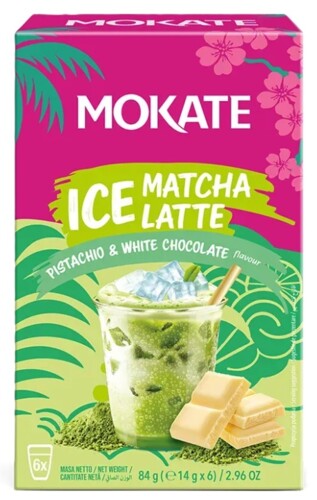 Mokate Ice Matcha Latte Pistachio & White Chocolate 6x 14 g