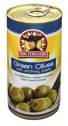 Don Fernando Green Olives with Anchovy 350 g