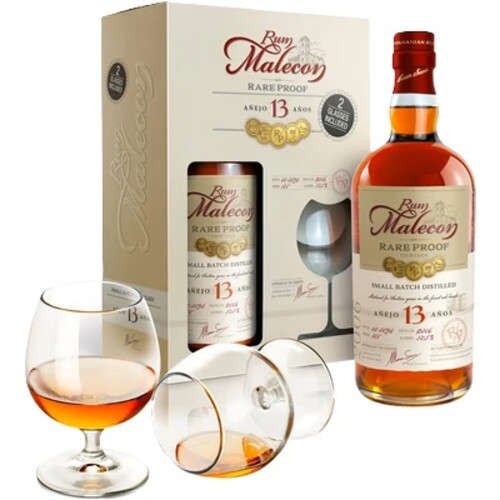 Rum Malecon 13Y Rare Proof 50,5% 0,7 l + skleničky (karton)