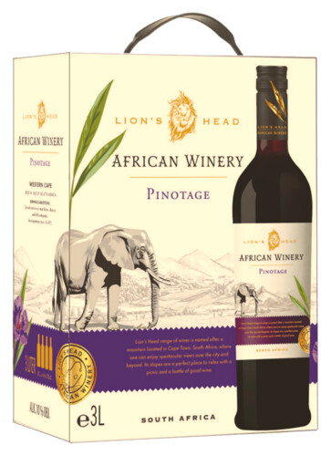 African Winery Pinotage 10% 3 l (karton)