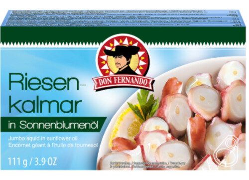 Riesenkalmar in Sonnenblumenöl 111 g