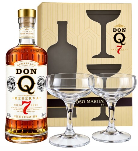 Don Q 7 Puerto Rican 40% 0,7 l + 2 skleničky (karton)