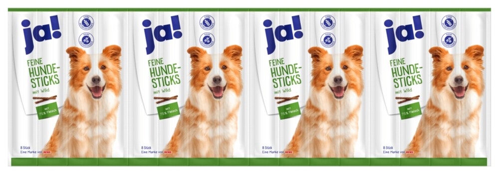 Ja! Hundesticks mit Wild 8 x 11 g