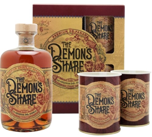 The Demon´s Share 6Y + plech. hrníčky 40% 0,7 l (karton)