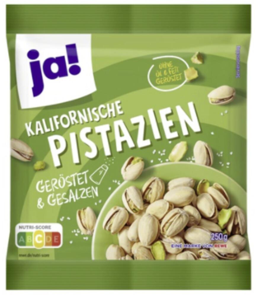 Ja! Kalifornische Pistazien Geröstet und Gesalzen 250 g
