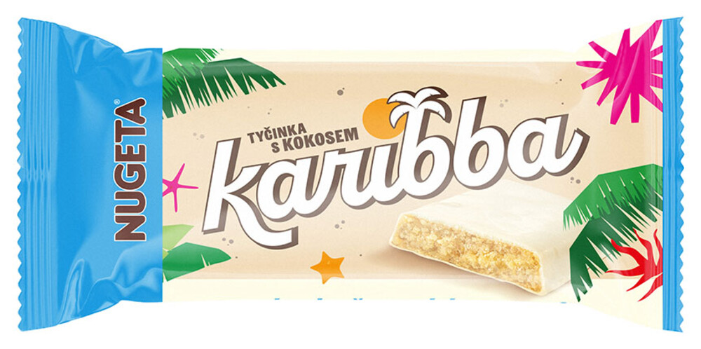 Chocoland Nugeta Karibba Sójová tyčinka bílá s kokosem 80 g