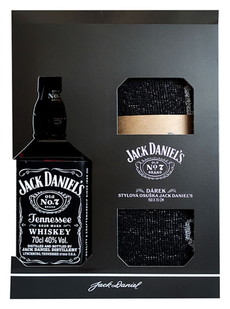 Jack Daniel’s Black 40% 0,7 l +ručník (karton)