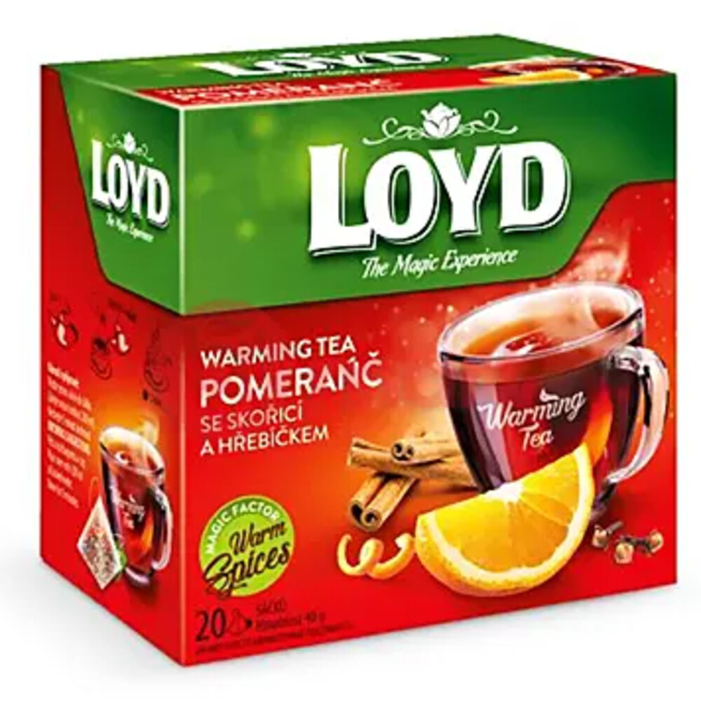 Loyd Warming Tea Pomeranč Skořice Hřebíček 20 x 2 g