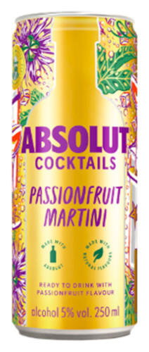 Absolut Cocktails Passionfruit Martini 5% 0,25 l plech