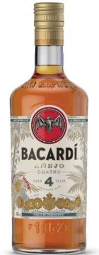 Bacardi Aňejo Cuatr 40% 1 l (holá láhev)