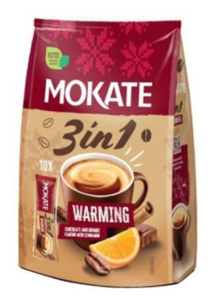 Mokate 3v1 Warning Chocolate, Orange with Cinnamon 10 ks 170 g