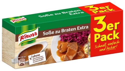 Knorr Soße zu Braten Extra 3 x 250 ml 84 g