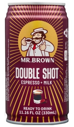 Mr.Brown Double Shot Espresso + Milk 330 ml (plech)