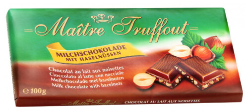 Maitre Truffout Milchschokolade Haselnüssen 100 g
