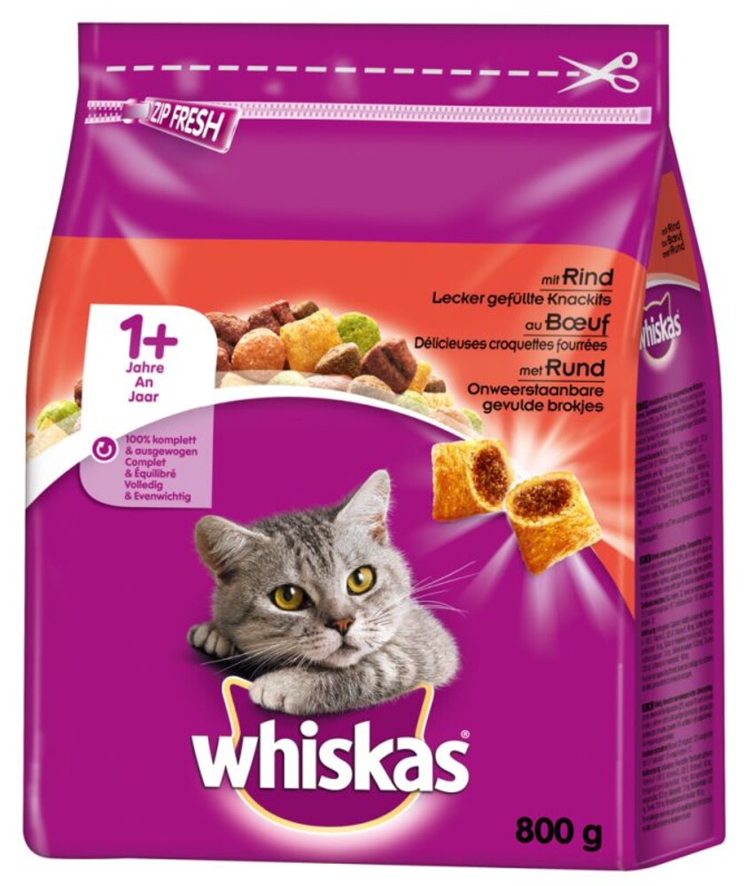 Whiskas 1+ Mit Rind 800 g