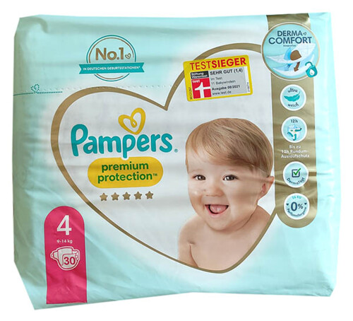 Pampers Premium 4  9-14kg  30 ks