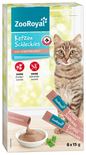 Zooroyal Katzenschleckies Leberwurst 8 x 15 g