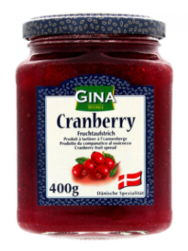 Gina Jam Cranberry 400 g