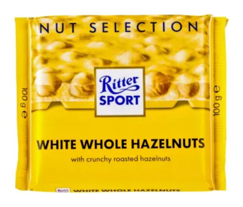 Ritter Sport White Whole Hazelnuts 100 g
