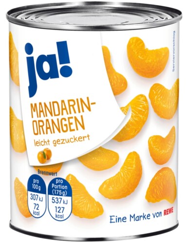 Ja! Mandarine Orangen 314 ml