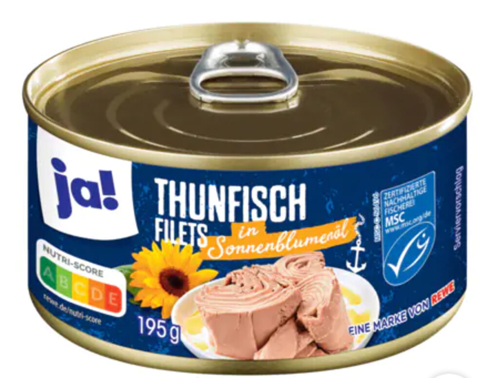 Yeah! Thunfischfilets in Sonnenblumenöl 195 g