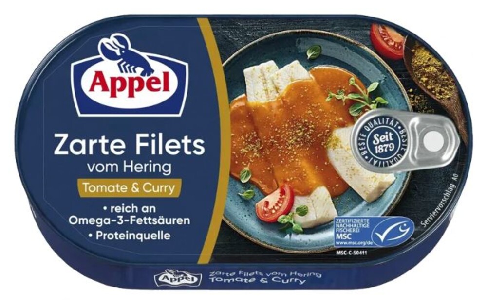 Appel sleďové filety s rajčaty a kari 200 g