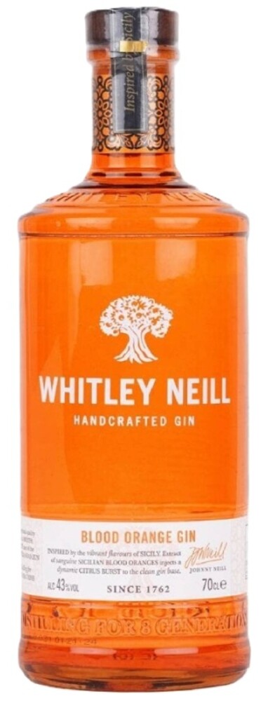 Whitley Neill Blood Orange Gin 43% 1 l (holá láhev)