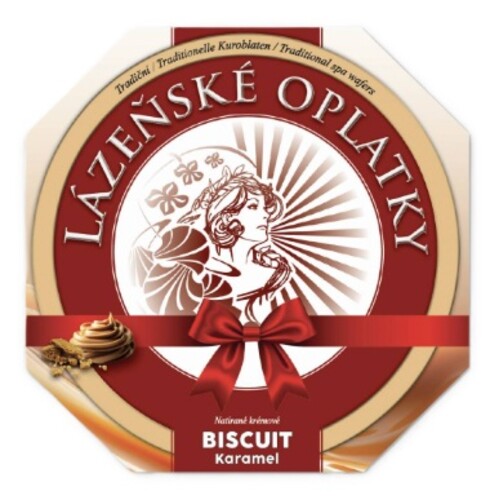 Hodonín Lázeňské oplatky Biscuit Karamel Krémové 155 g 