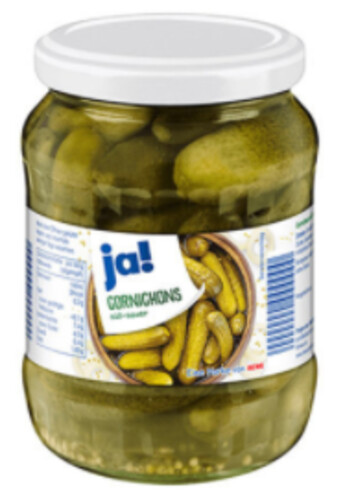 Ja! Cornichons 720 ml