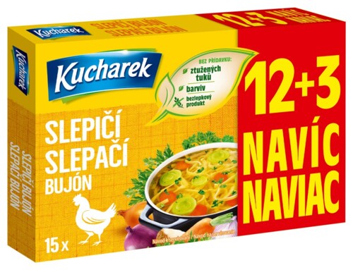 Kucharek Slepičí Bujón 12+3 kostky 150 g
