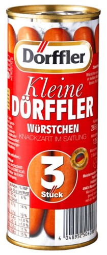 Dörffler 3 Kleine Dörffler Würstchen 265 g