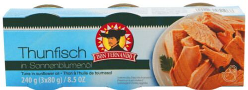 Tuňák ve slunečnicovém oleji 3 x 80 g