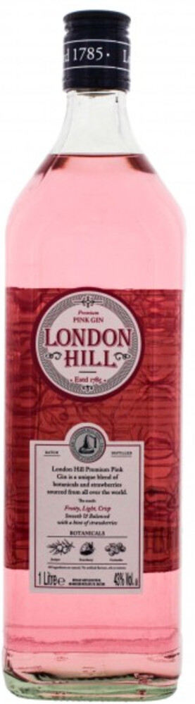 London Hill Pink Gin 43% 1 l (holá láhev)
