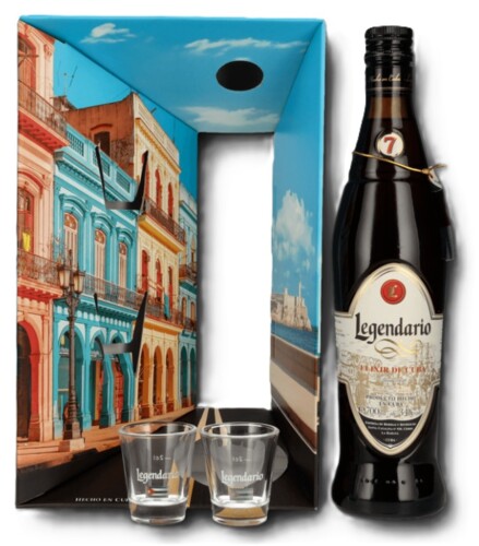 Legendario Elixir de Cuba 34% 0,7 l (dárkové balení 2 sklenice)