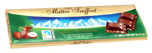 Maitre Truffout mléčná čokoláda s oříšky 300 g