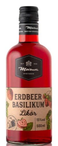 Meisner Erdbeer Basilikum Likör 15% 0,5 l (holá láhev)