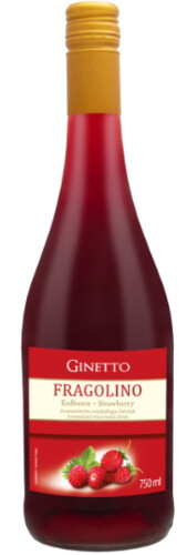 Ginetto Fragolino Erdbeere 10% 0,75 l (holá láhev)