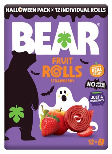 Bear Fruit Rolls Halloween Strawberry 12 ks