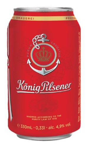 König Pilsener 4,9% 0,33 l plech