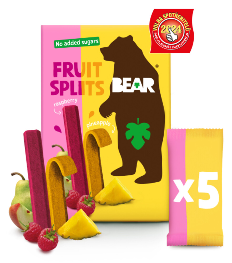 Bear Fruit Splits Pineapple Raspberry 100 g